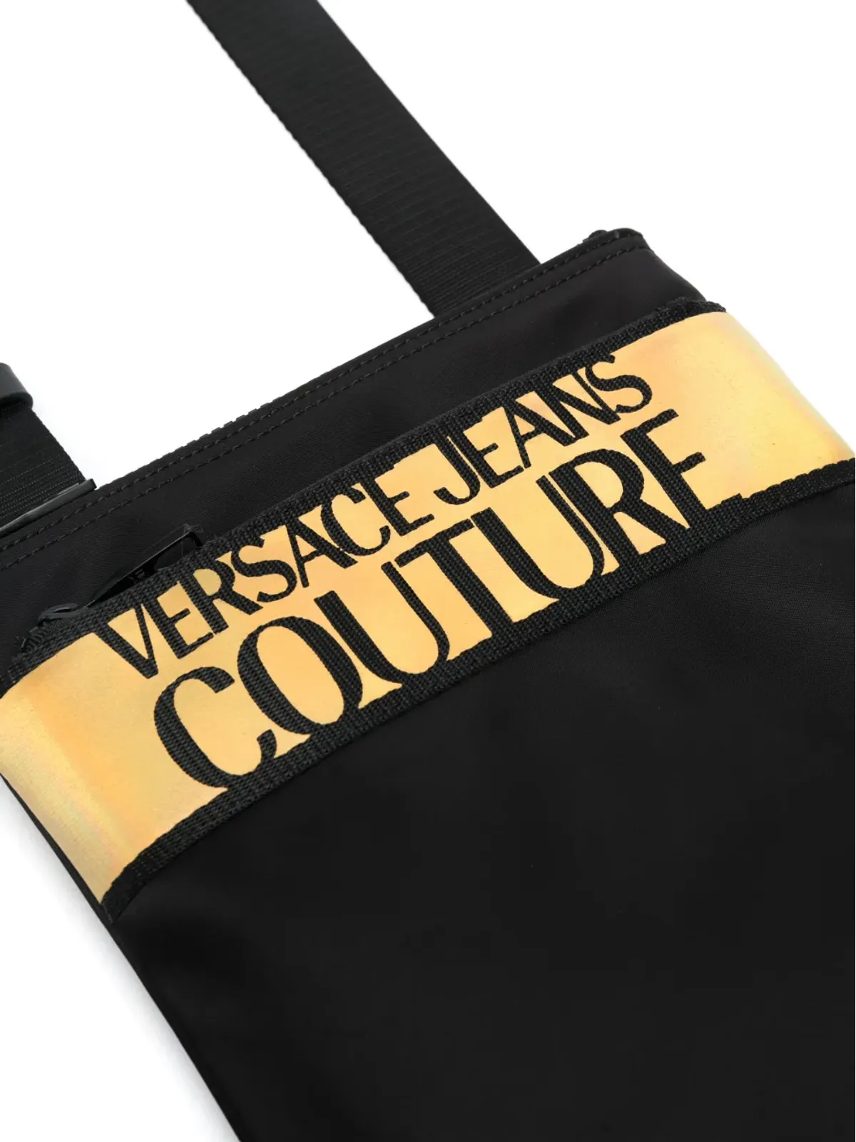 Versace Jeans Couture ロゴプリント ジップファスナー付きショルダーバッグ - 画像4