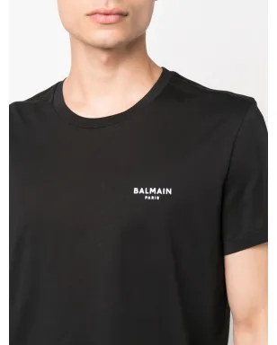 Balmain フロックドロゴ コットン Tシャツ - サムネイル5