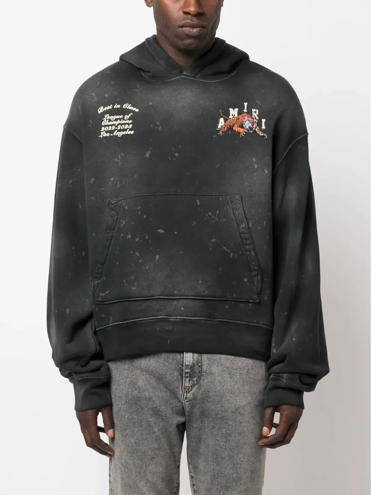 AMIRI ヴィンテージ タイガー リブトリム フーディー - 画像3