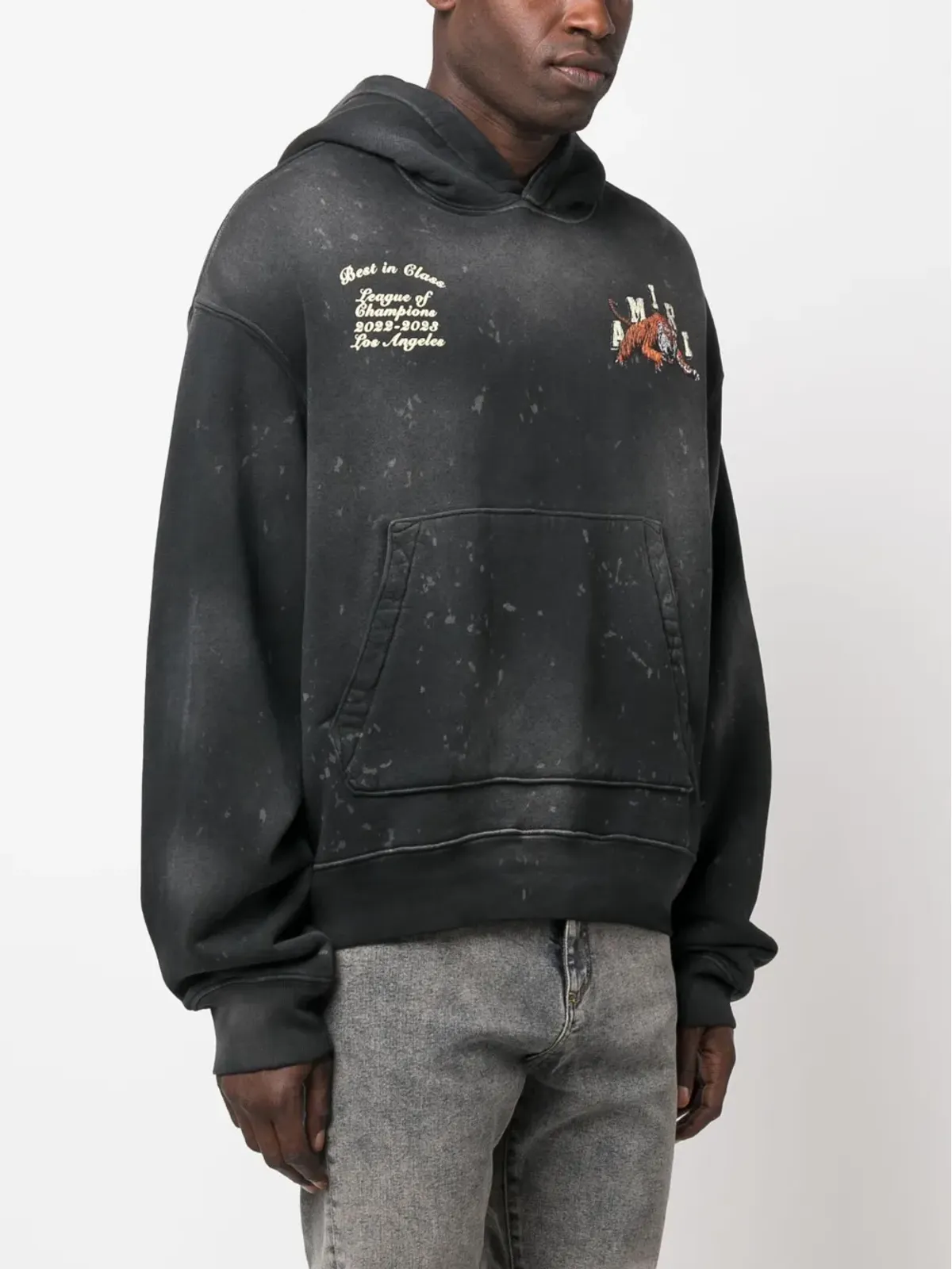 AMIRI ヴィンテージ タイガー リブトリム フーディー - 画像4