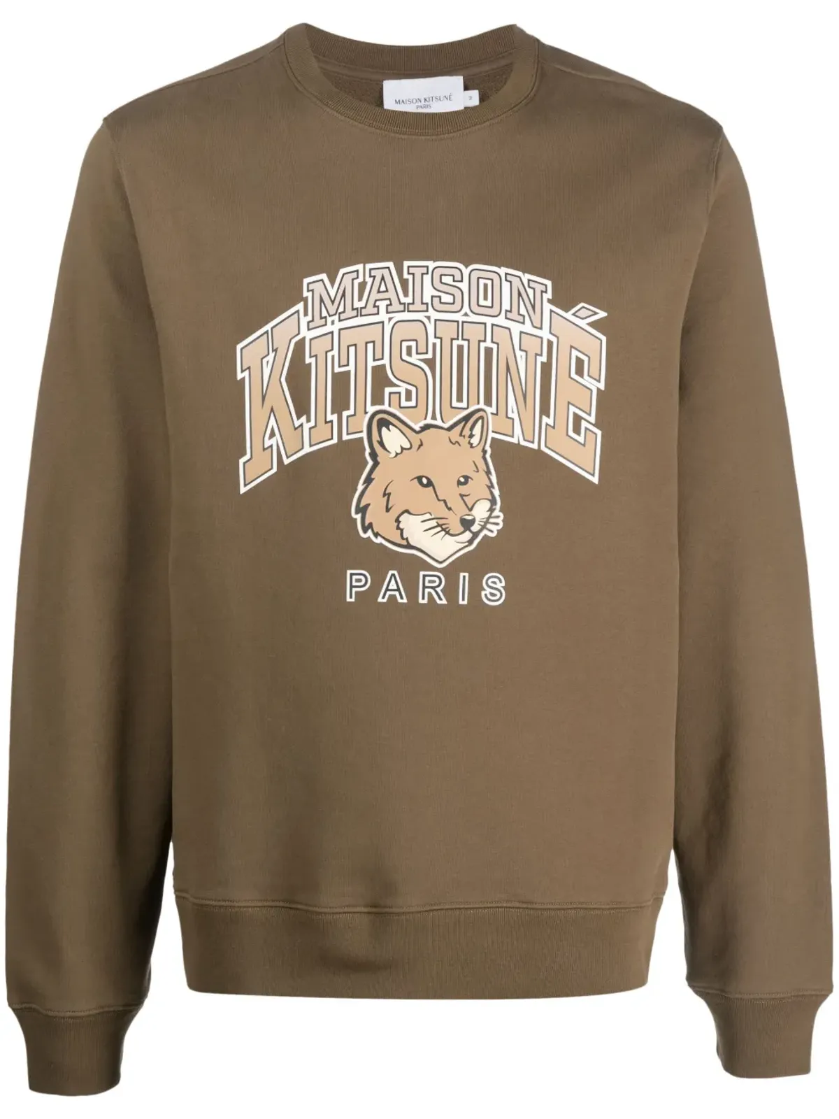 Maison Kitsuné ロゴプリント コットン スウェットシャツ - 画像1