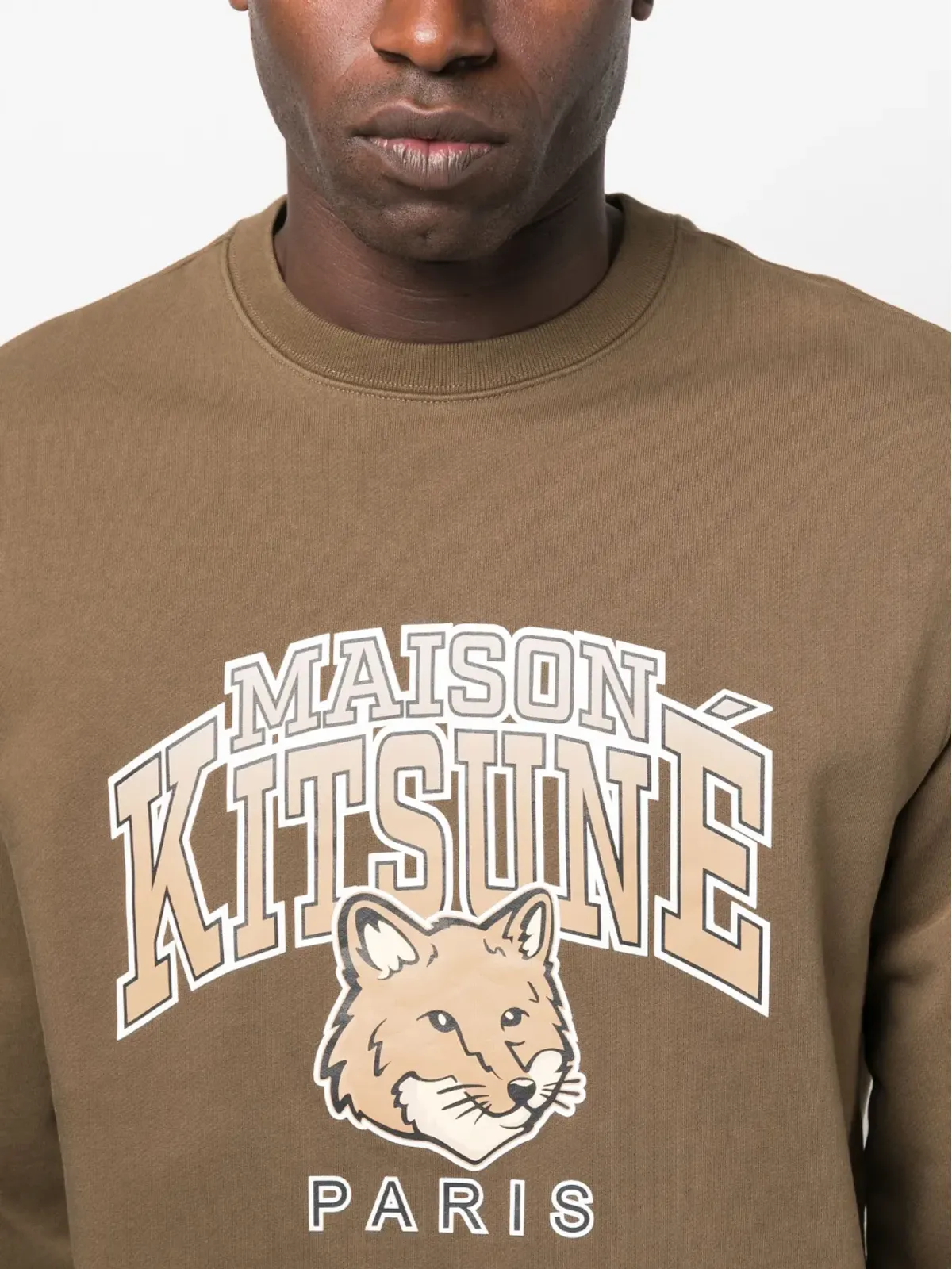 Maison Kitsuné ロゴプリント コットン スウェットシャツ - 画像5