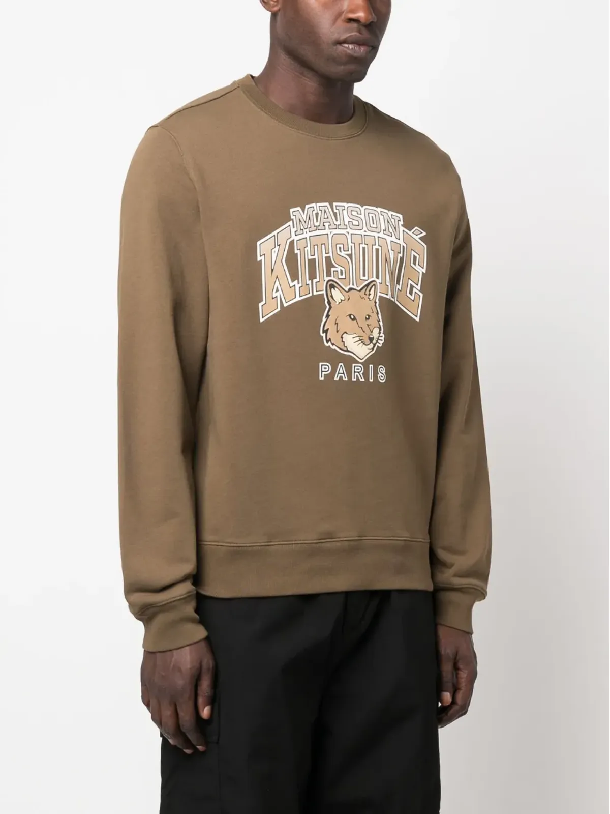 Maison Kitsuné ロゴプリント コットン スウェットシャツ - 画像3