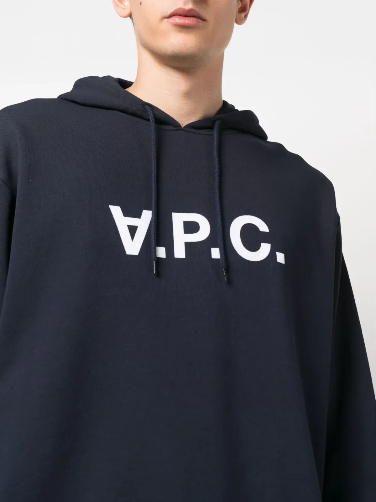A.P.C. Milo ロゴプリント オーガニックコットン フーディー - ブルー - 画像5