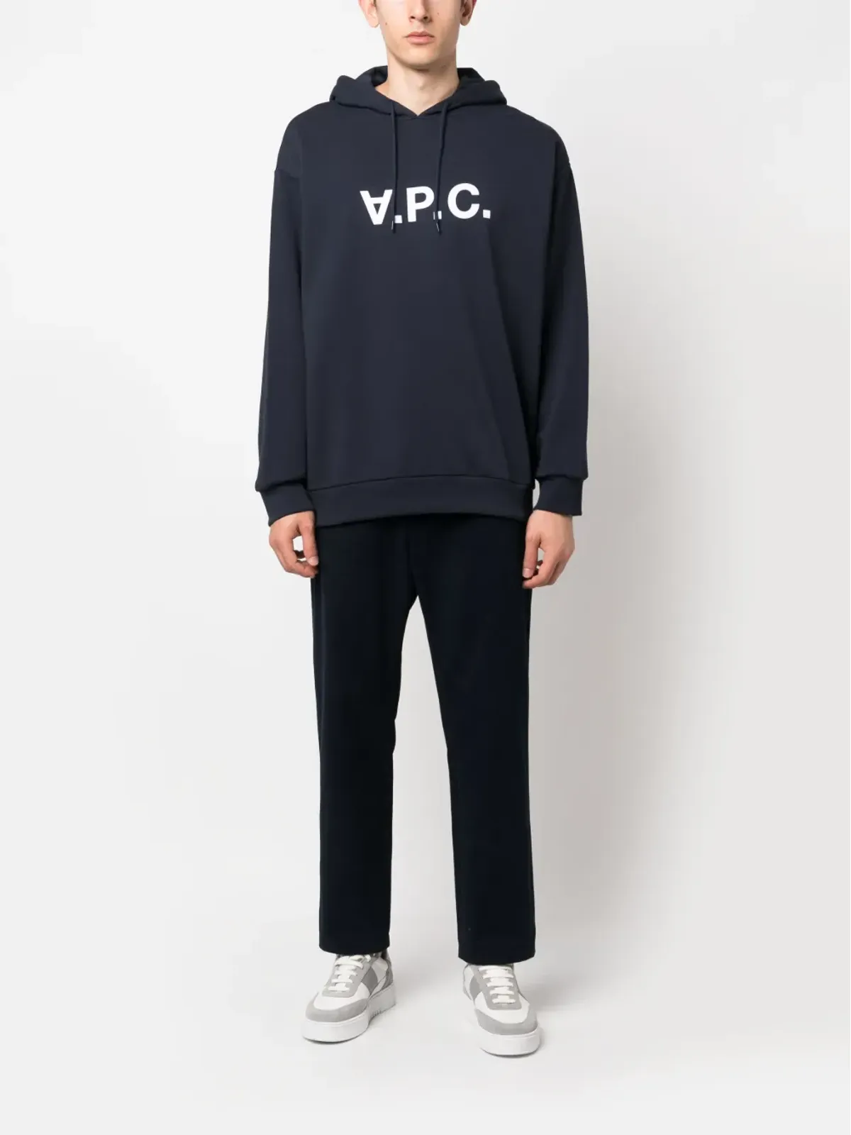 A.P.C. Milo ロゴプリント オーガニックコットン フーディー - ブルー - 画像2