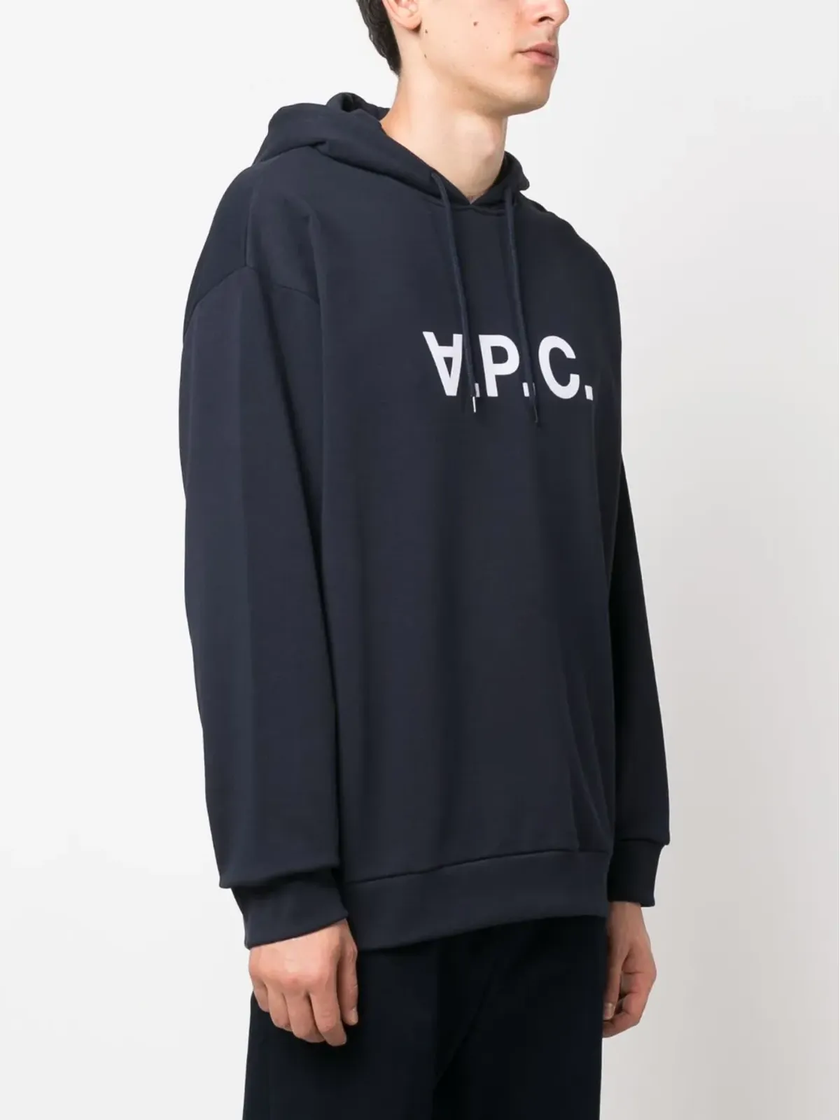 A.P.C. Milo ロゴプリント オーガニックコットン フーディー - ブルー - 画像3