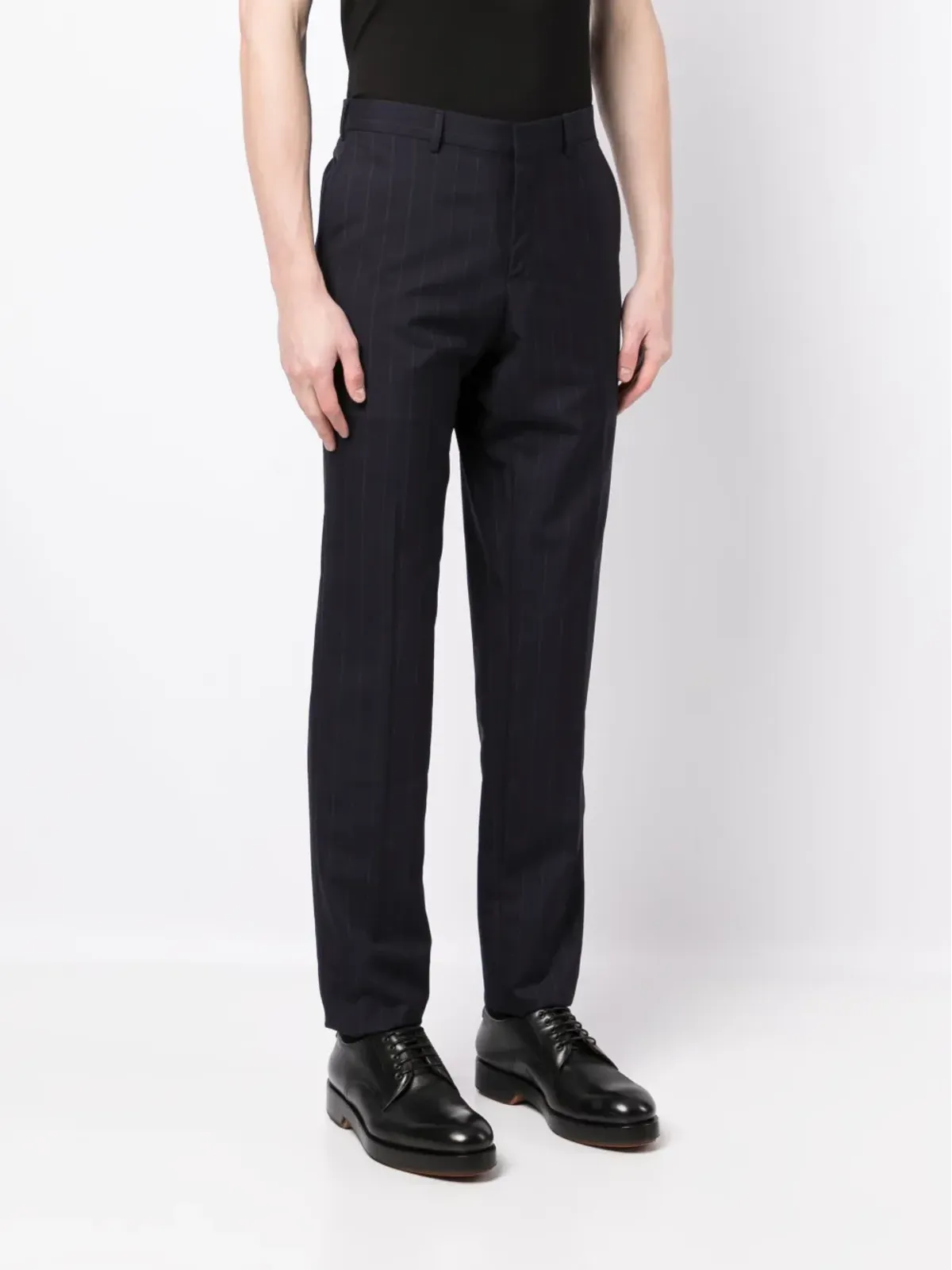 Brioni ストライプ柄ストレートレッグパンツ - 画像3