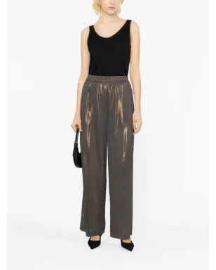 Brunello Cucinelli メタリック ワイドレッグパンツ - サムネイル2