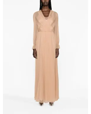 Alberta Ferretti プリーツ入りシルクシフォンのドレス - サムネイル2
