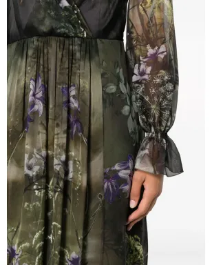 Alberta Ferretti 花柄プリント シルク ミディドレス - サムネイル5