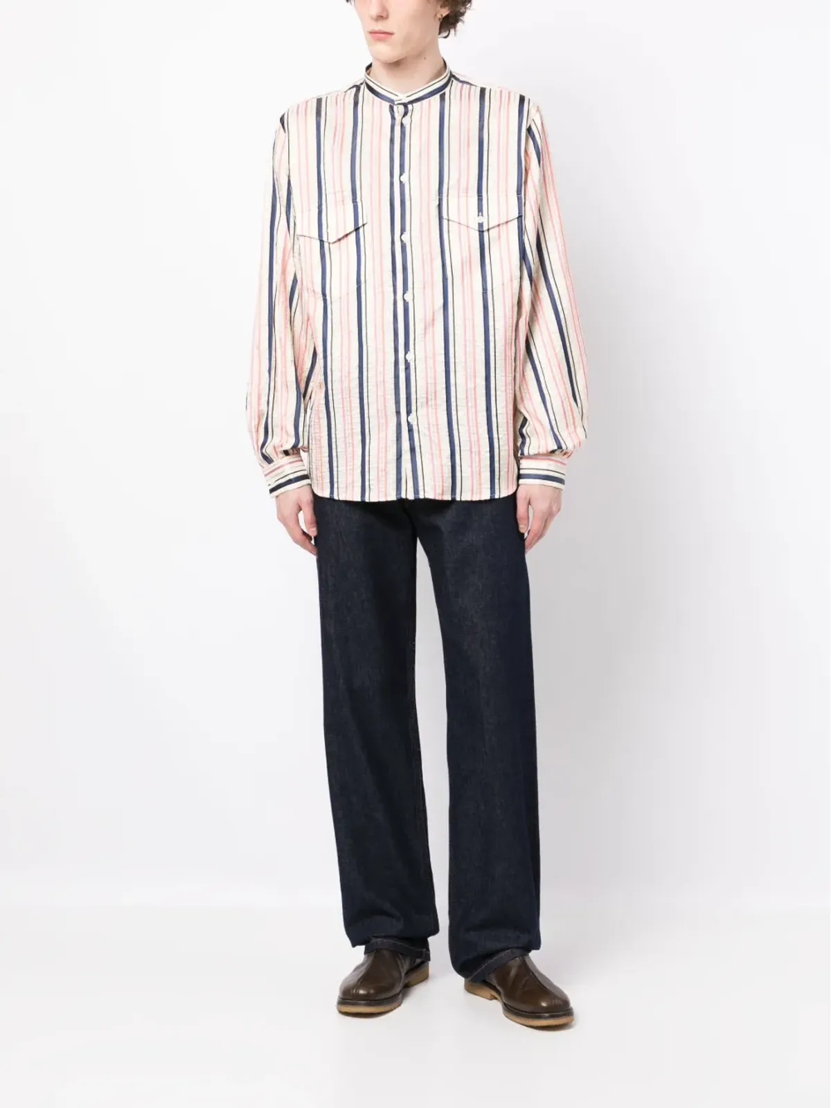 Bally ストライプ柄シルクシャツ - 画像2