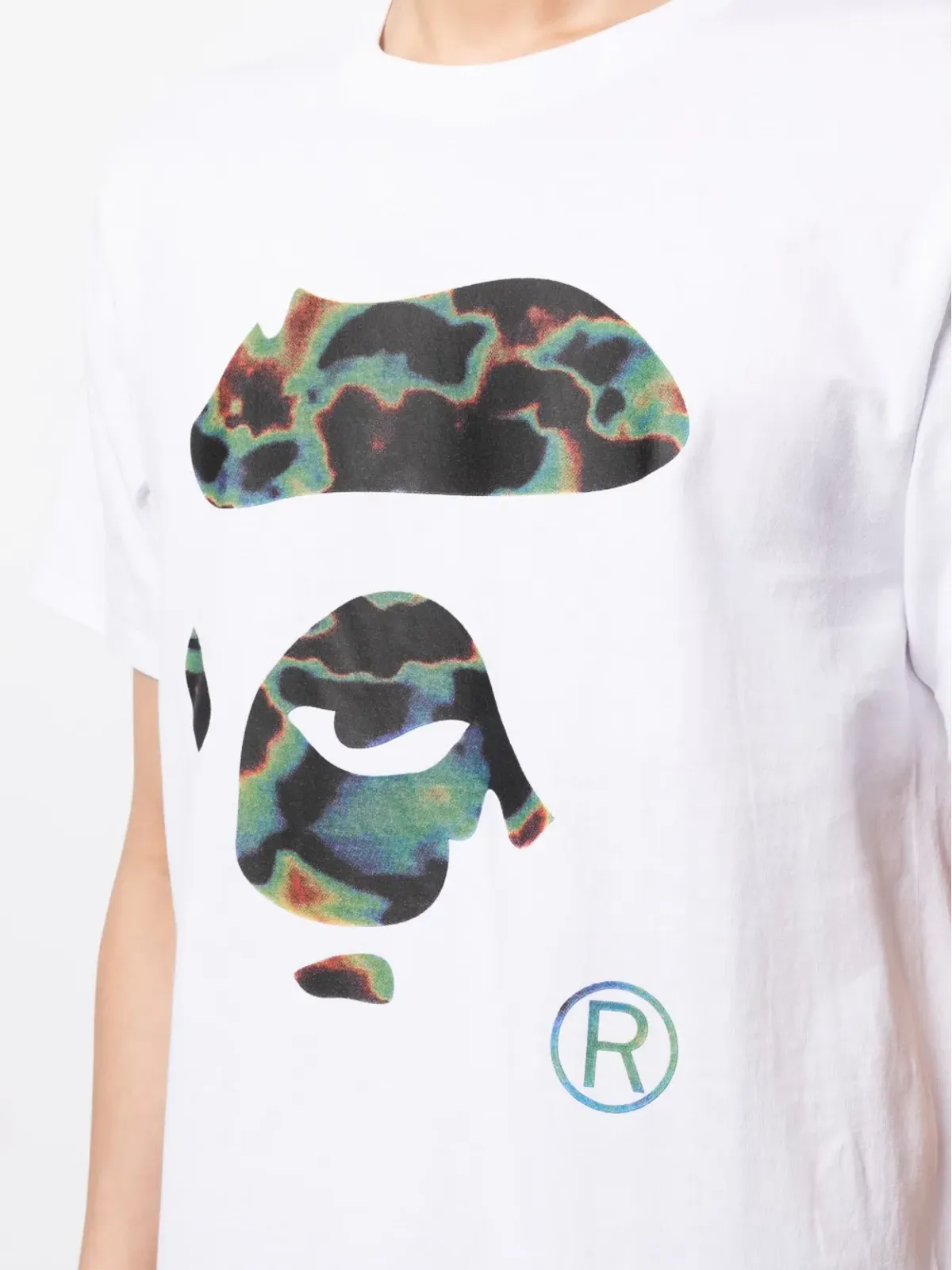 A BATHING APE® ロゴプリント コットンTシャツ - White - 画像5
