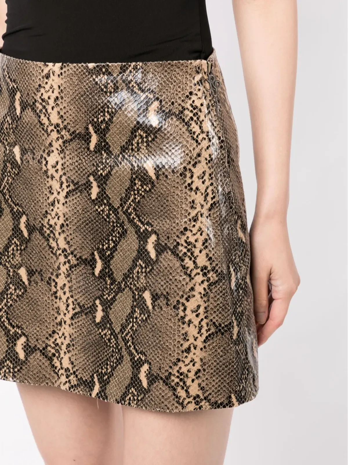 Rejina Pyo Elodie snakeskin-effect skirt - 画像5