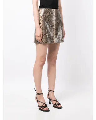 Rejina Pyo Elodie snakeskin-effect skirt - サムネイル3