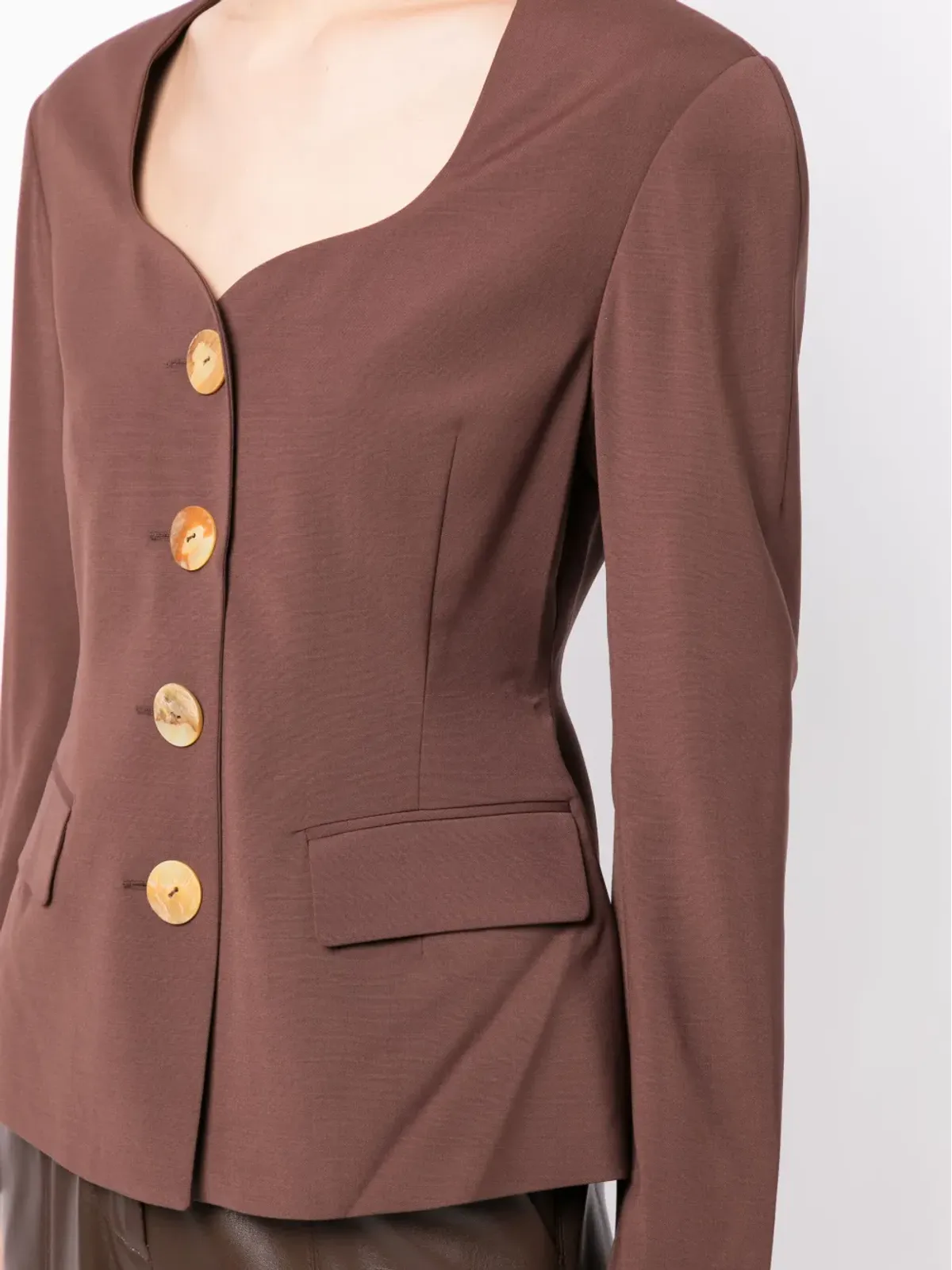 Rejina Pyo Perrin single-breasted blazer - Brown - 画像5