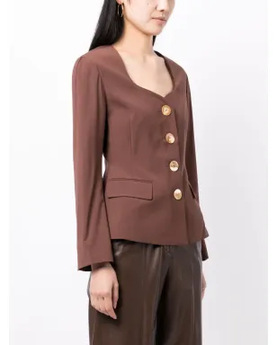 Rejina Pyo Perrin single-breasted blazer - Brown - サムネイル3
