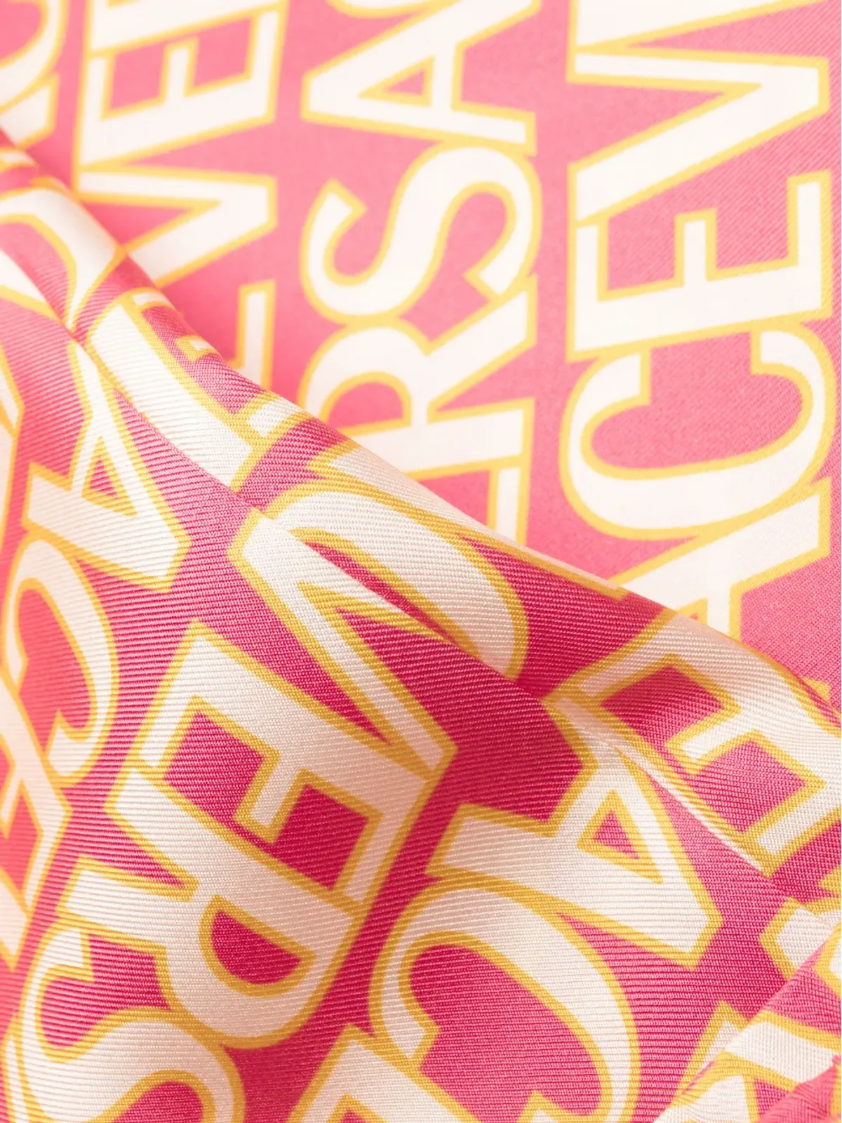 Versace 総柄シルクパンツ ピンク - 画像5