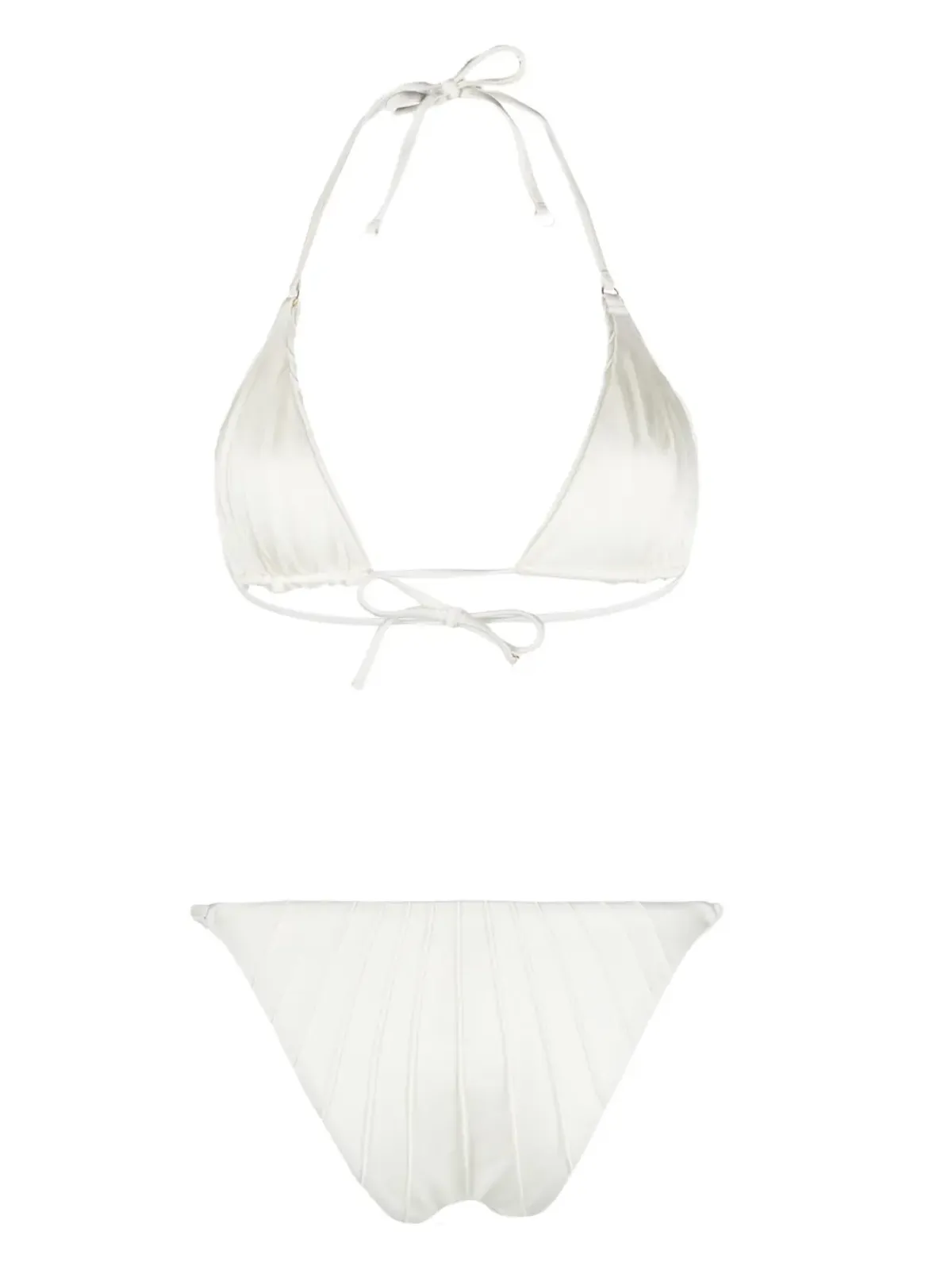 Noire Swimwear gathered bikini set - White - 画像2