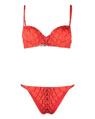 Noire Swimwear 抽象柄ビキニセット - サムネイル1