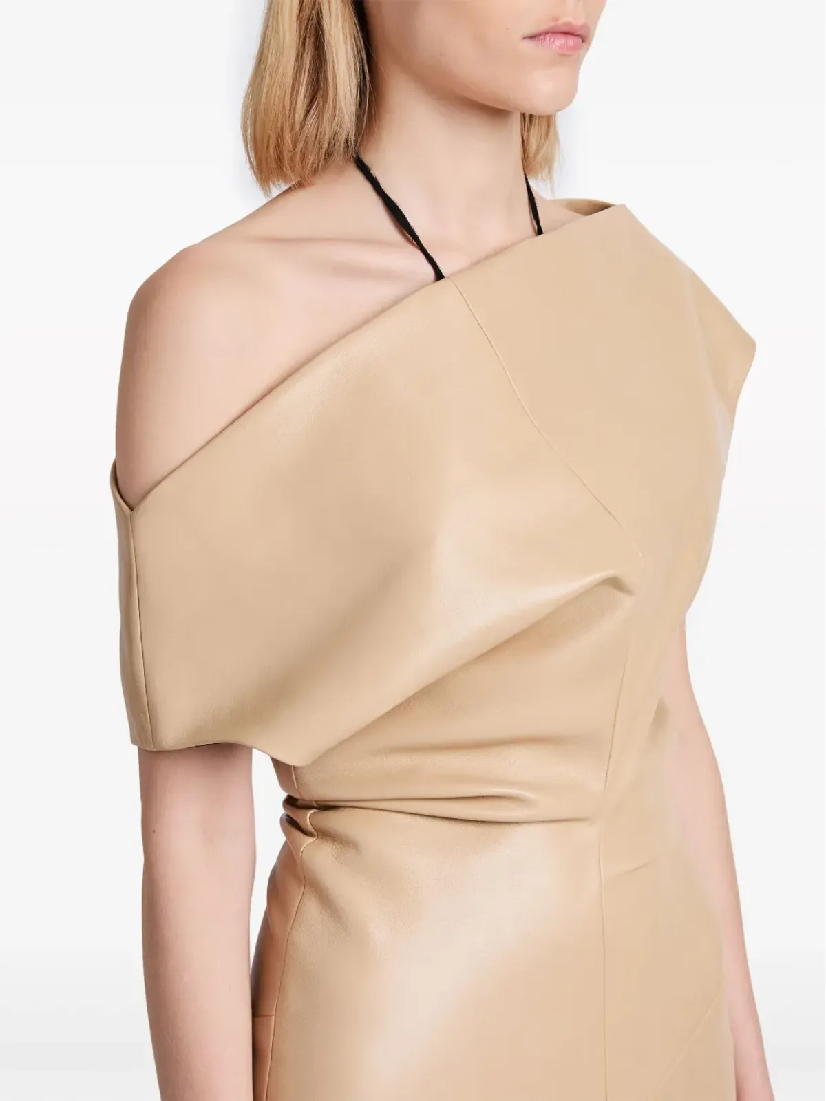 Proenza Schouler ロサ オフショルダーレザードレス - 画像5