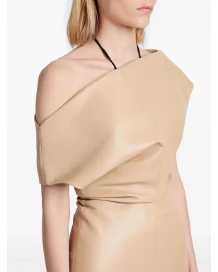 Proenza Schouler ロサ オフショルダーレザードレス - サムネイル5