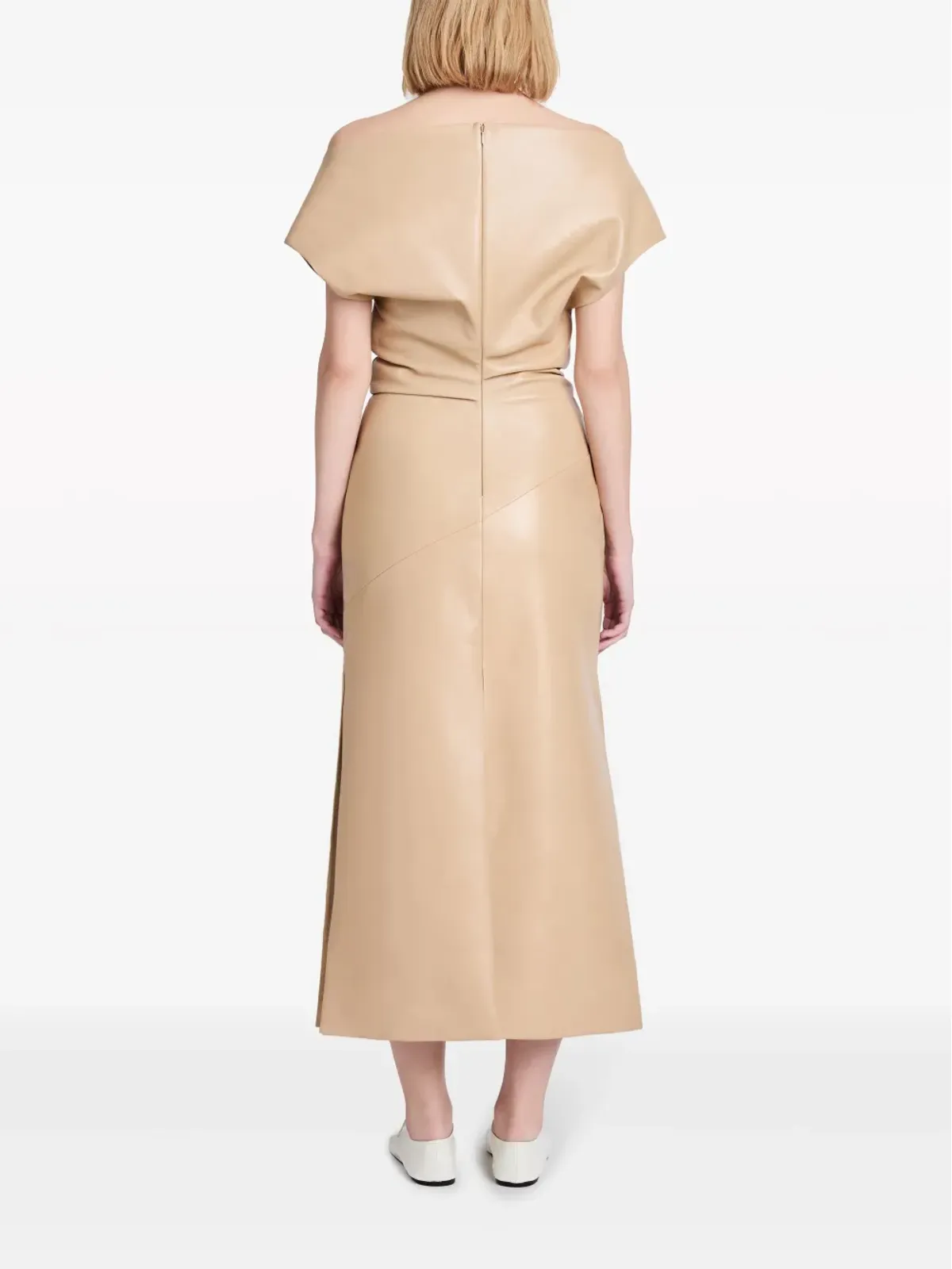 Proenza Schouler ロサ オフショルダーレザードレス - 画像4