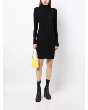 Stella McCartney 非対称フリンジ付きニットドレス - ブラック - サムネイル2