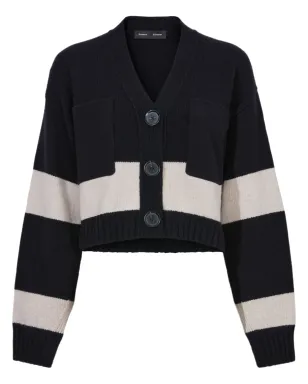 Proenza Schouler ソフィア ストライプ ウール混紡 カーディガン - ブラック - サムネイル1