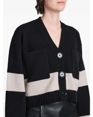 Proenza Schouler ソフィア ストライプ ウール混紡 カーディガン - ブラック - サムネイル5