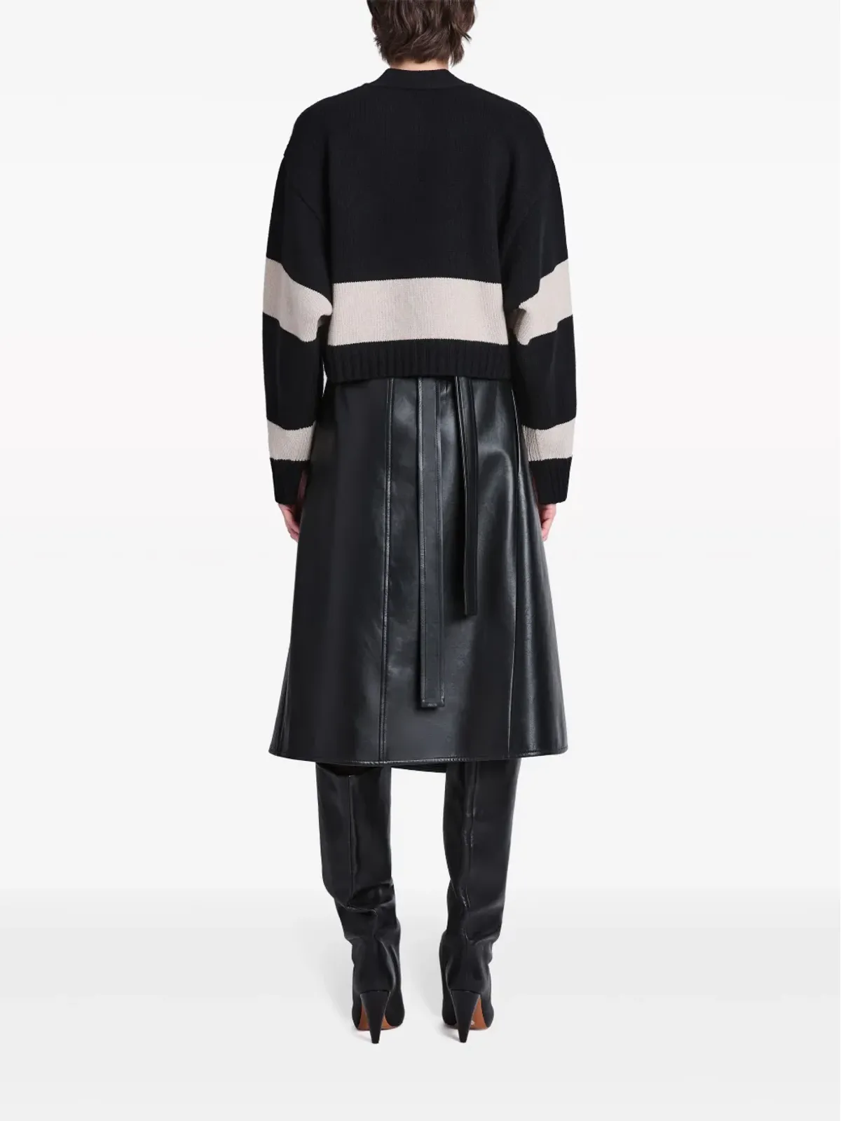 Proenza Schouler ソフィア ストライプ ウール混紡 カーディガン - ブラック - 画像4