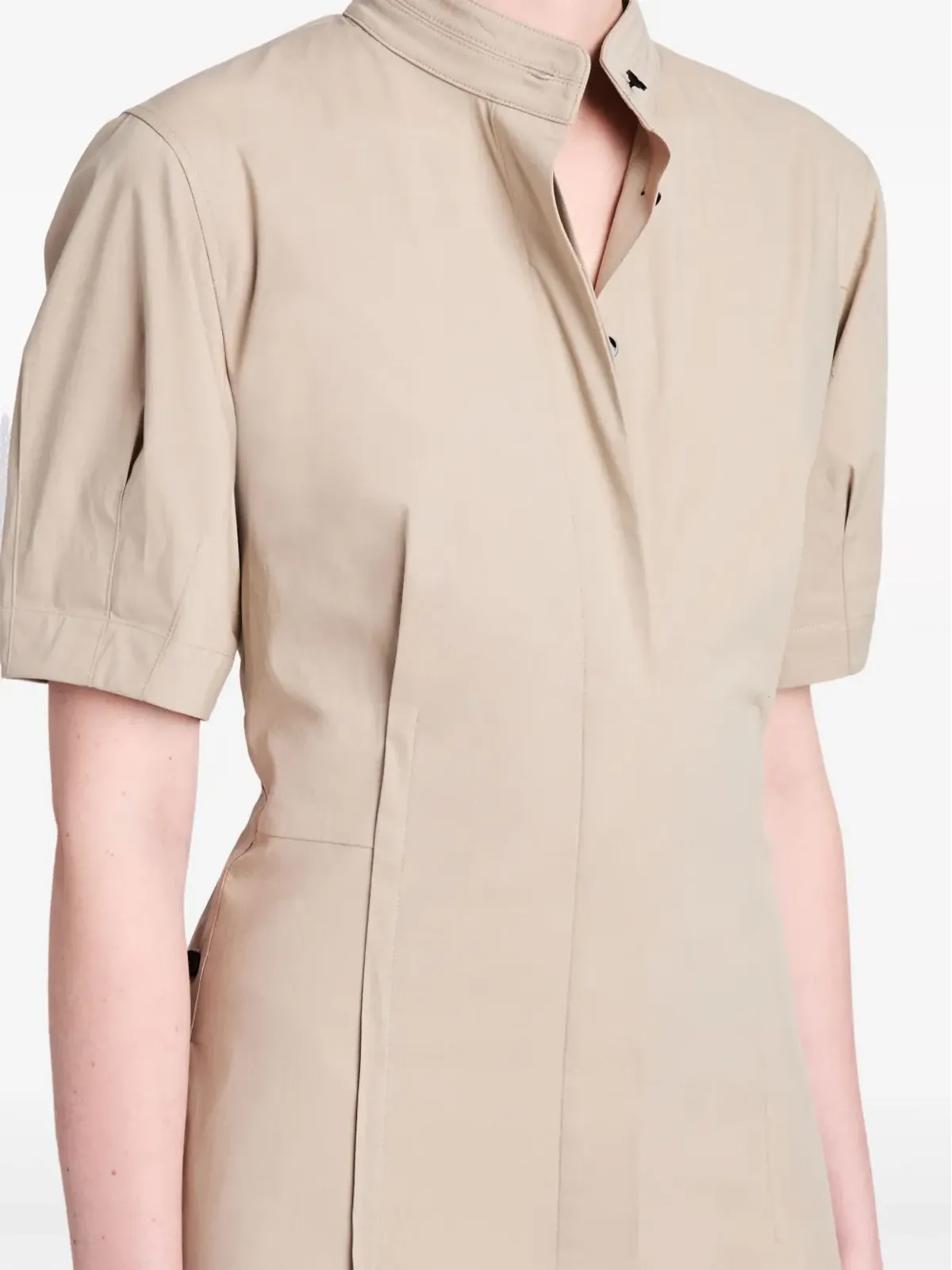 Proenza Schouler Tracey ボタン付きサイドスリット ミディドレス - 画像5