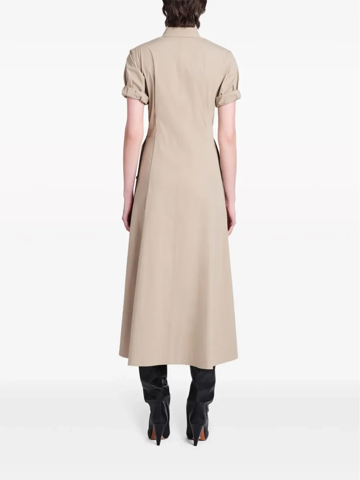 Proenza Schouler Tracey ボタン付きサイドスリット ミディドレス - 画像4