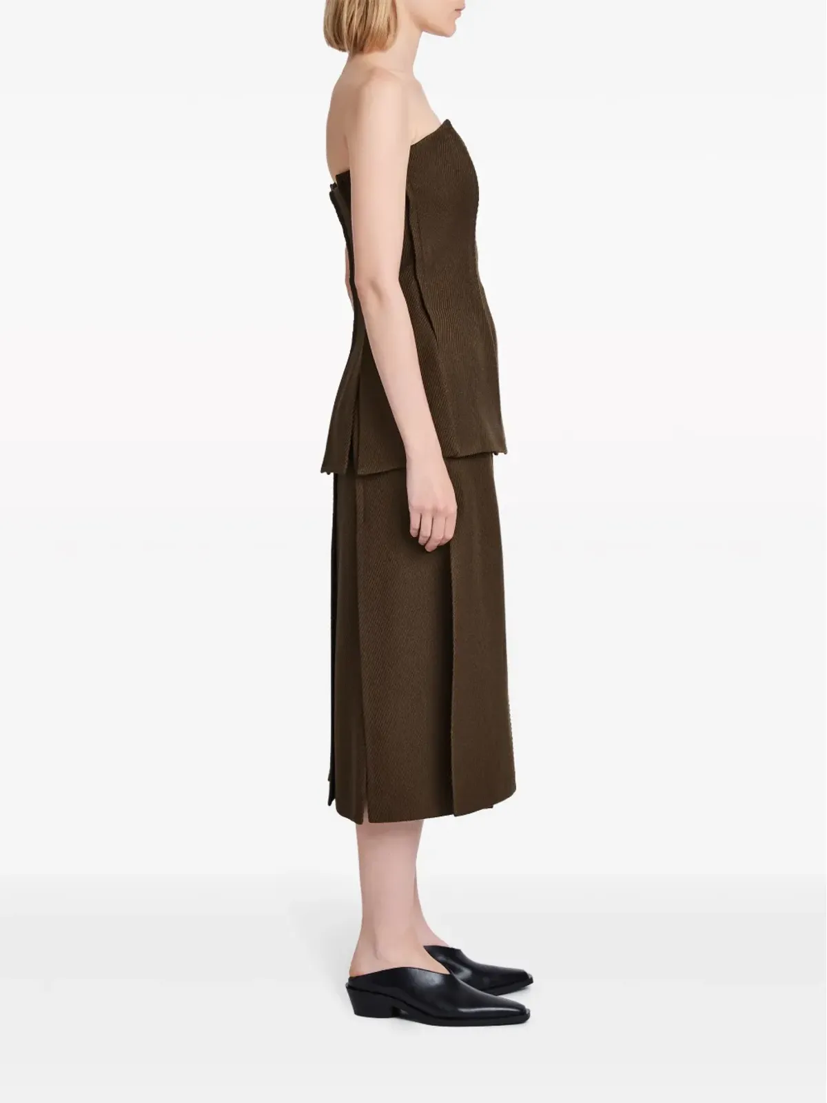 Proenza Schouler 高腰ツイルミディスカート - 画像3