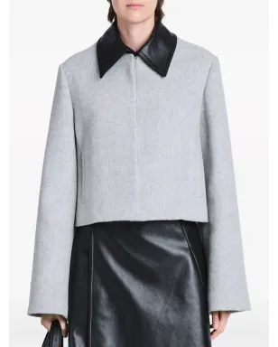 Proenza Schouler ブリジット レザー襟付き クロップドジャケット - サムネイル5