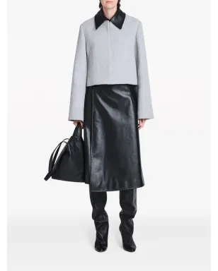 Proenza Schouler ブリジット レザー襟付き クロップドジャケット - サムネイル2