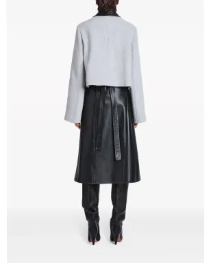 Proenza Schouler ブリジット レザー襟付き クロップドジャケット - サムネイル4