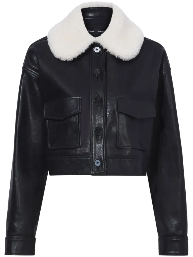 Proenza Schouler Proenza Schouler Judd シェアリングカラー レザー ジャケットの商品画像