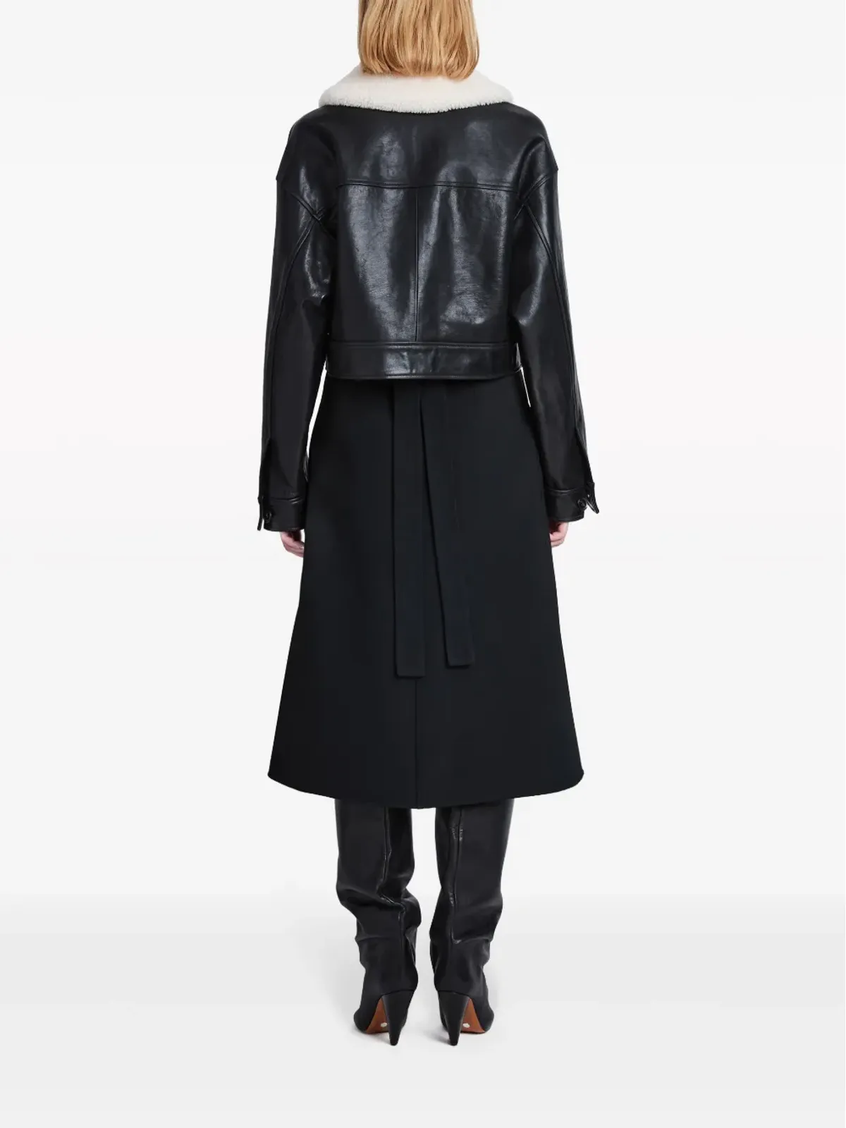 Proenza Schouler Judd シェアリングカラー レザー ジャケット - 画像4
