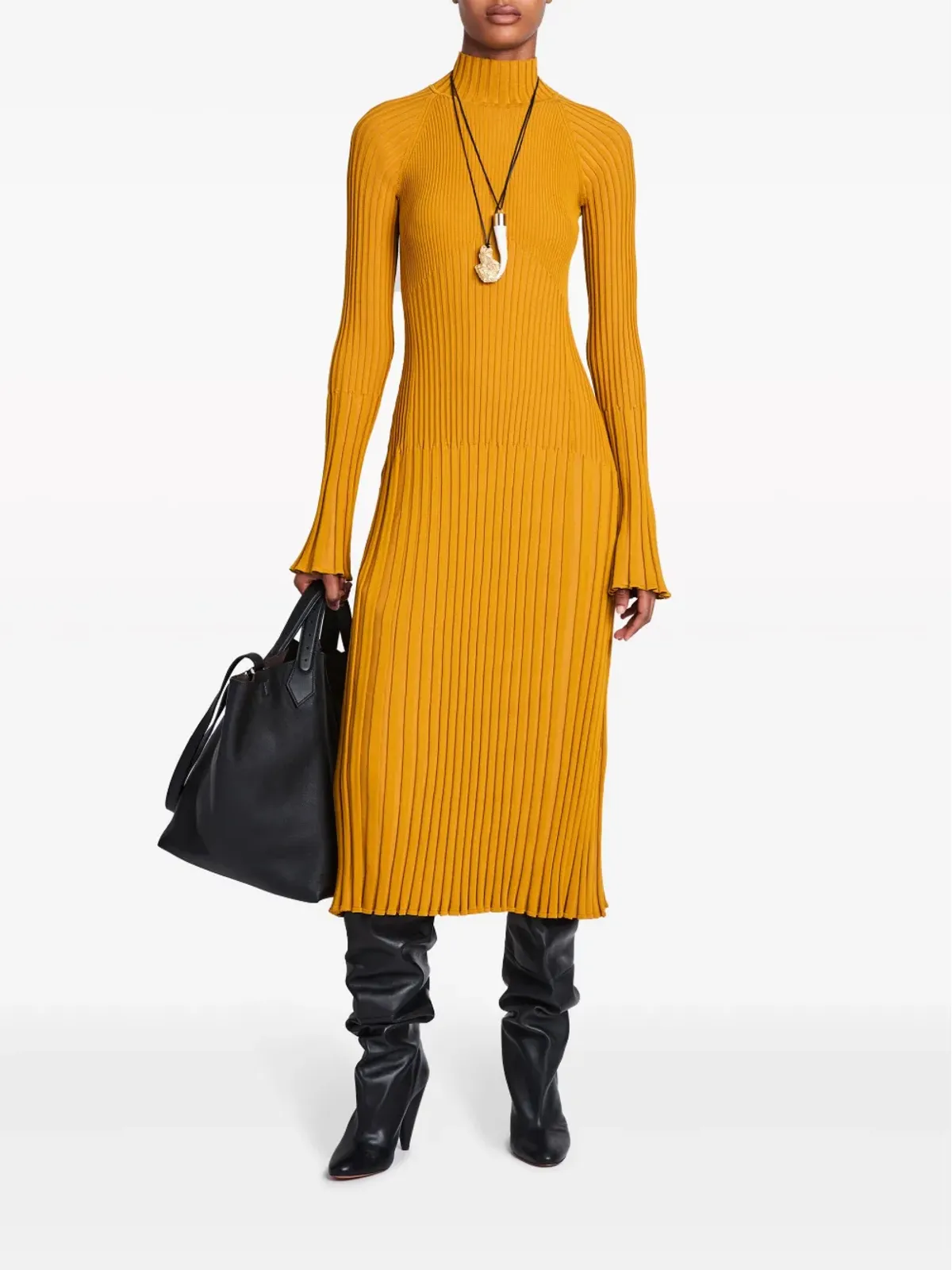 Proenza Schouler ロールネックリブミディドレス - 画像2