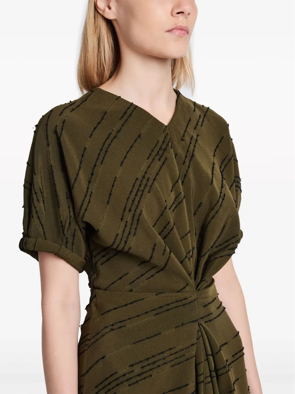 Proenza Schouler ヴィヴィエンヌ ストライプ アシンメトリードレス - 画像5
