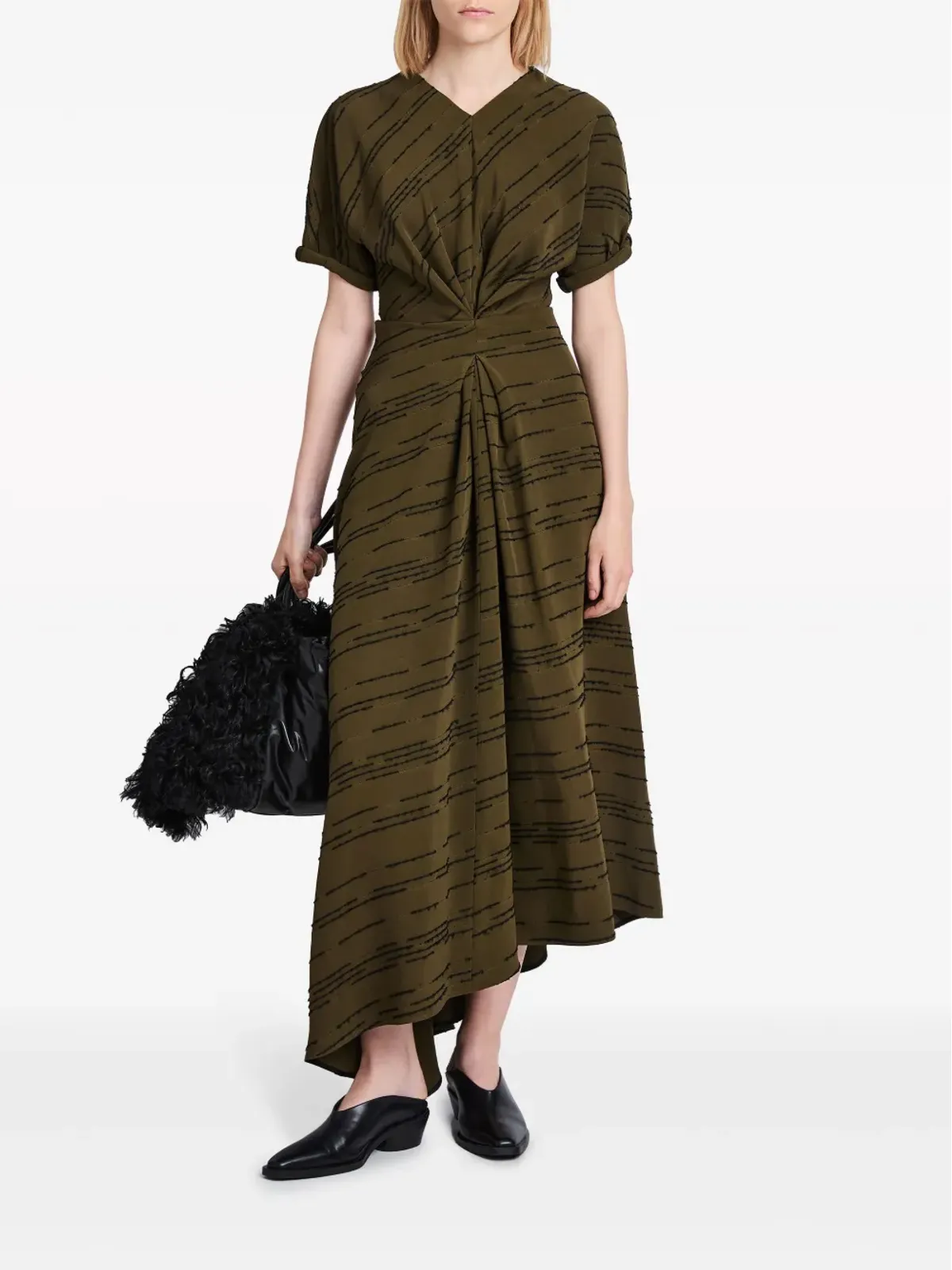 Proenza Schouler ヴィヴィエンヌ ストライプ アシンメトリードレス - 画像2
