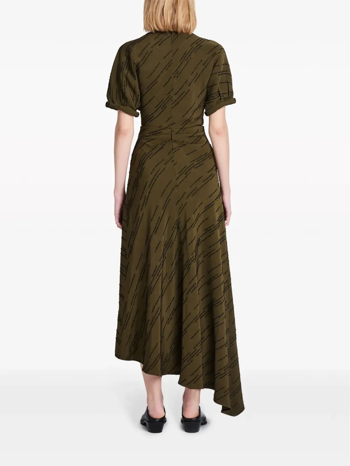 Proenza Schouler ヴィヴィエンヌ ストライプ アシンメトリードレス - 画像4