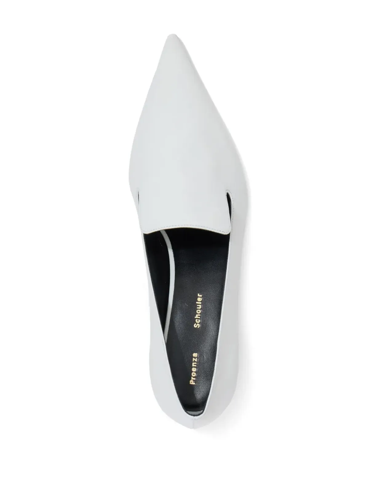 Proenza Schouler パンプス（20mm ポイントトゥー／レザー、ホワイト） - 画像4