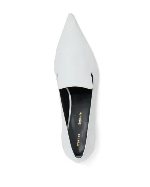 Proenza Schouler パンプス（20mm ポイントトゥー／レザー、ホワイト） - サムネイル4