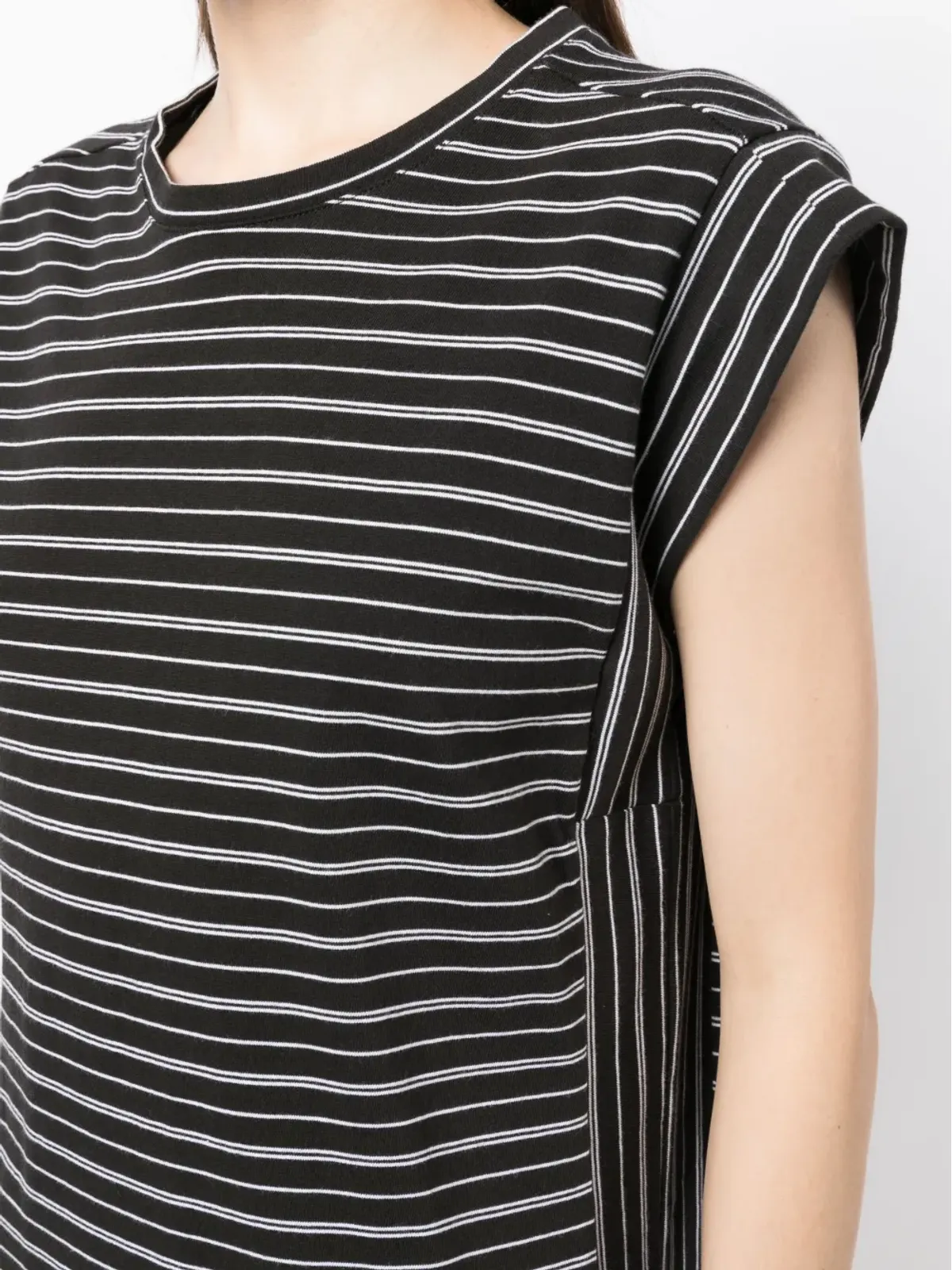 rag & bone ストライププリント オーガニックコットン ワンピース - Black - 画像5