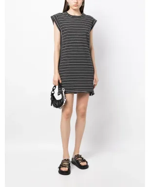 rag & bone ストライププリント オーガニックコットン ワンピース - Black - サムネイル2