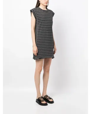 rag & bone ストライププリント オーガニックコットン ワンピース - Black - サムネイル3