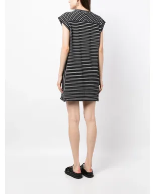 rag & bone ストライププリント オーガニックコットン ワンピース - Black - サムネイル4