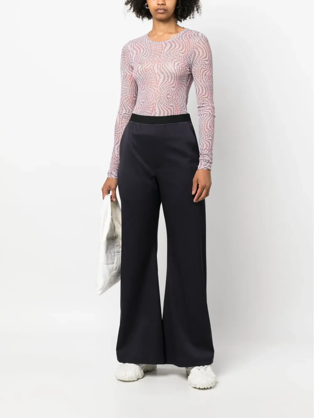 MM6 Maison Margiela シームディテール ワイドレッグパンツ - 画像2