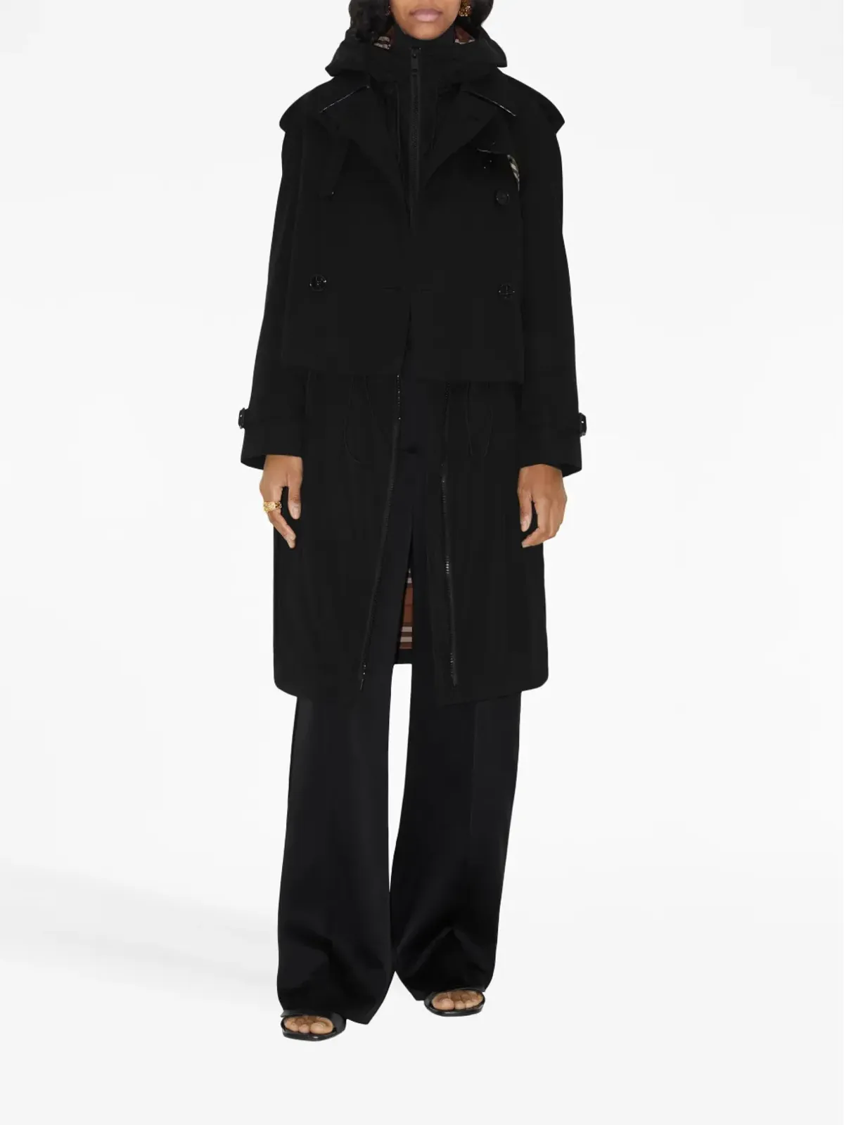 Burberry ダブルブレスト クロップド トレンチコート - 画像2